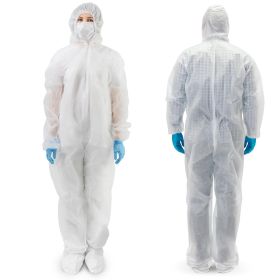 Disposable Coveralls with Hood, Boots and Zipper Front Entry